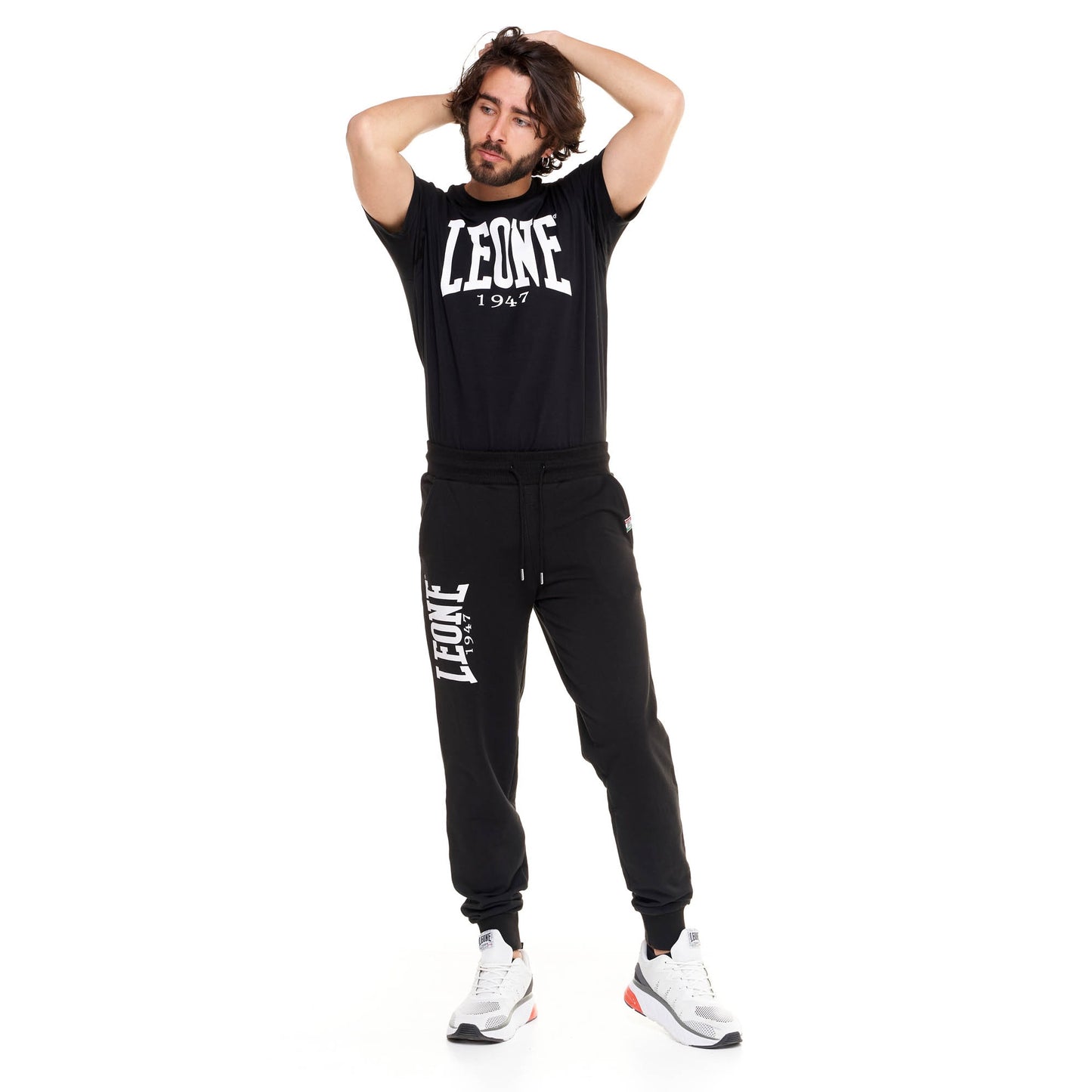 Leone 1947 BIG LOGO Joggingbroek Heren - Zwart