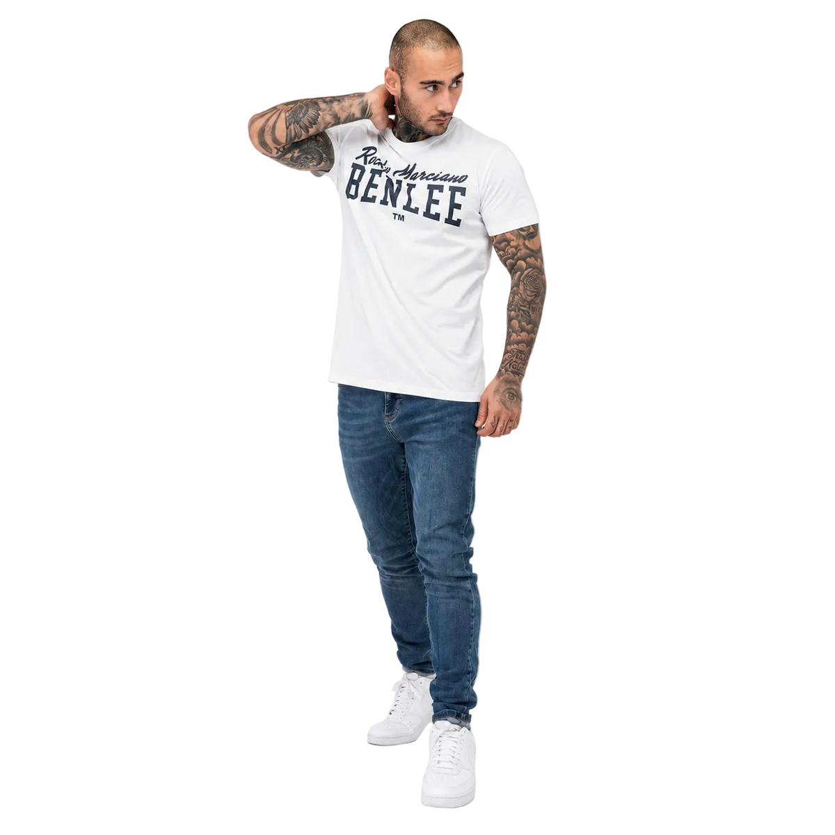 Benlee Heren T-shirt - Wit - Groot Logo
