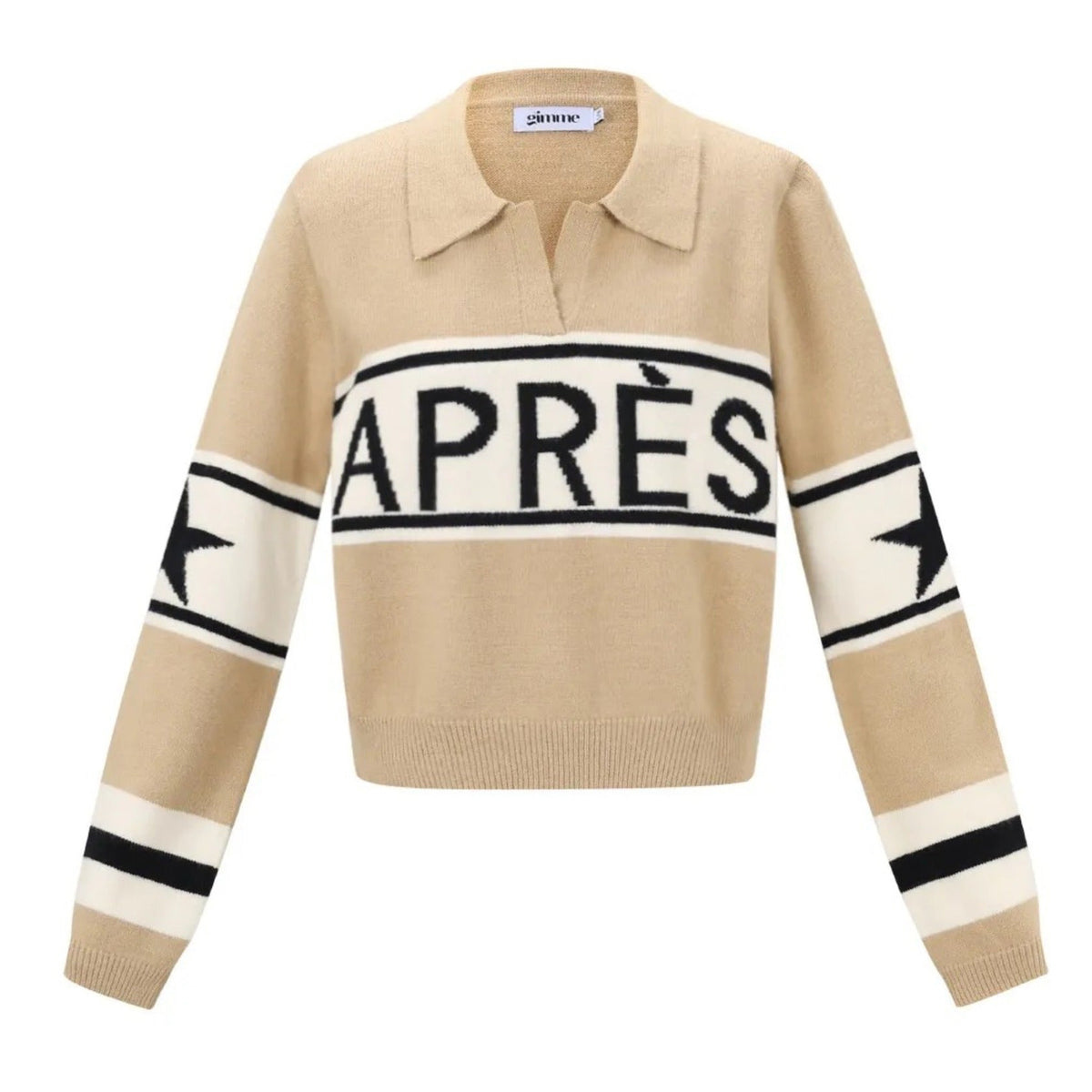 Damestrui Après - Gebreid - Beige/Zwart