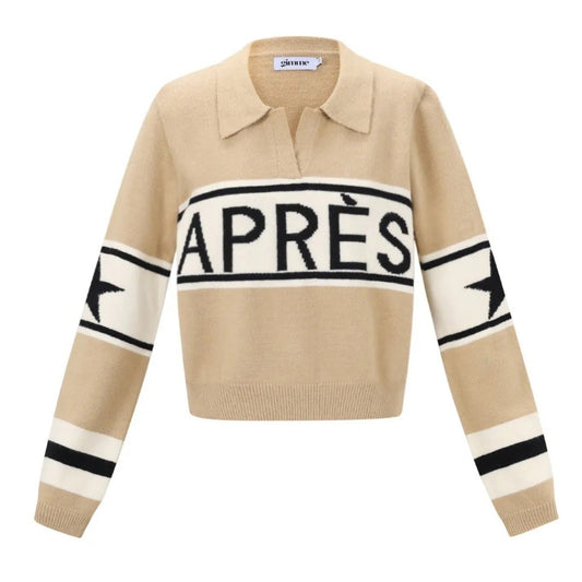 Damestrui Après - Gebreid - Beige/Zwart