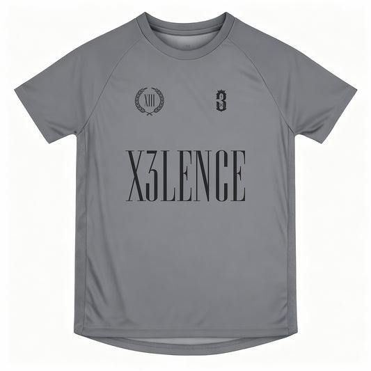Training T-shirt Unisex – Performance – Sneldrogend Polyester – Grijs – X3LENCE