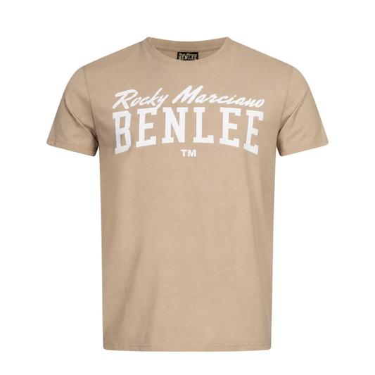 Benlee Heren T-shirt - Zand / Wit - Groot Logo