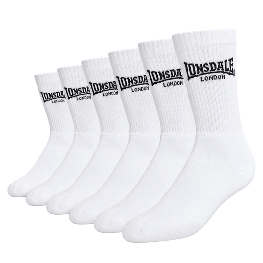 Lonsdale GILBERT Sportsokken 6-Pack - Wit/Zwart